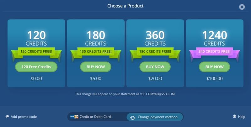 Credit card purchase rates on Flirt4Free