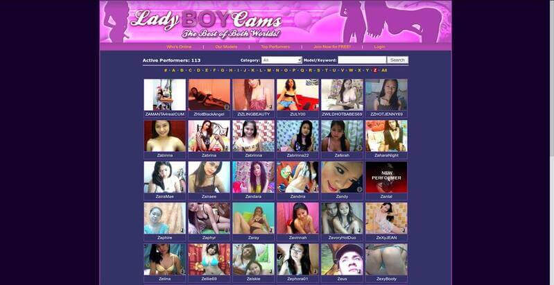 The Ladyboys Z-List