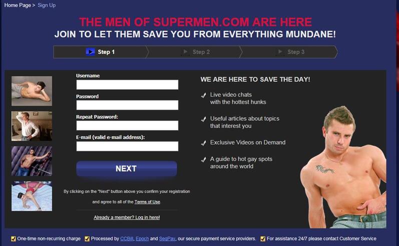 Register to Supermen and chat with guys on cam